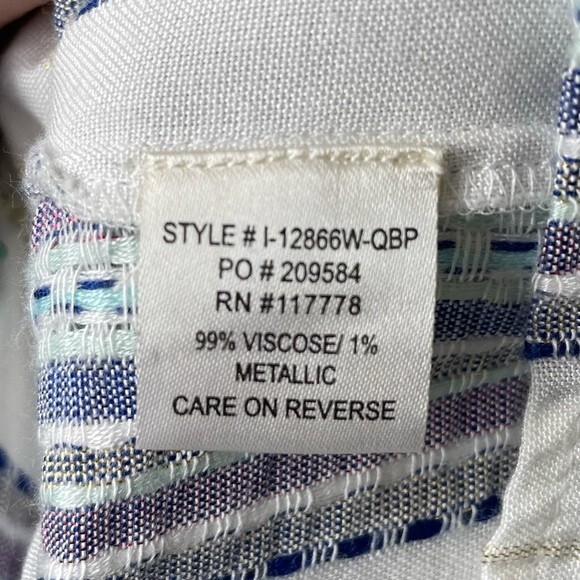 Lovestitch Tie Waist Metallic Striped Top Size S - Picture 6 of 7